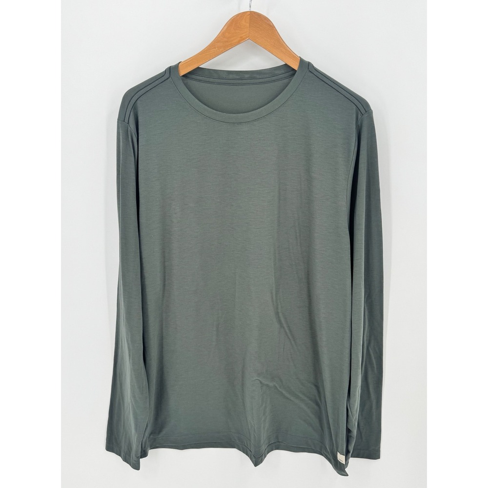 Vuori Current Tech Tee Mens‎ XL Greenish Gray Heather Long Sleeve V1003